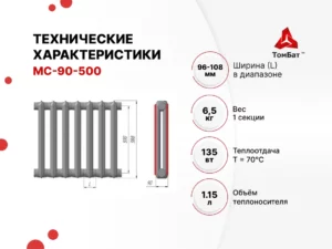 Радиатор чугунный  МС-90-500